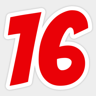 Charles Leclerc 16 - Driver Number Sticker